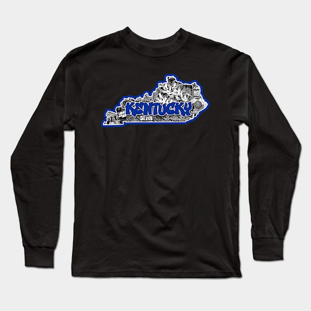 Kentucky Street Style Basketball Long Sleeve T-Shirt by KentuckyYall